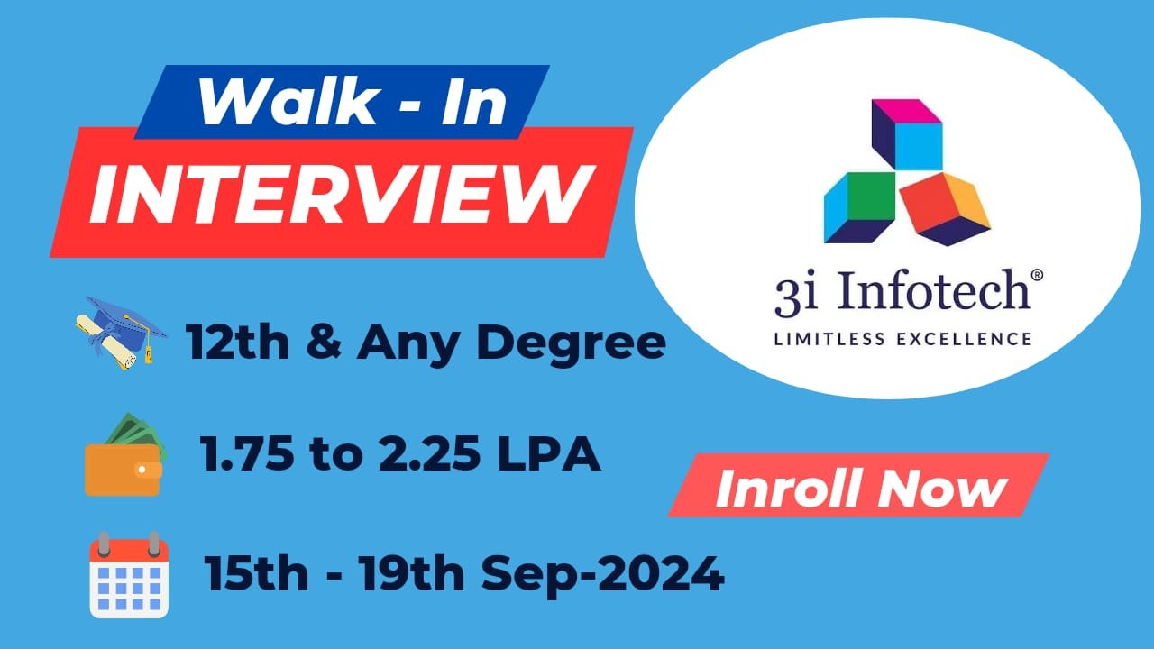 3i Infotech Walk-In Drive 2024| Bpo Executive - telugujobupdates.com