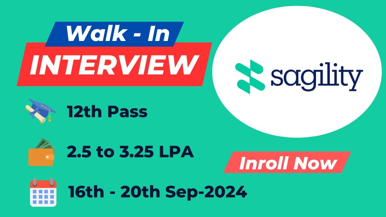 Sagility Walk-In Drive 2024| Hiring International - Voice Process ...